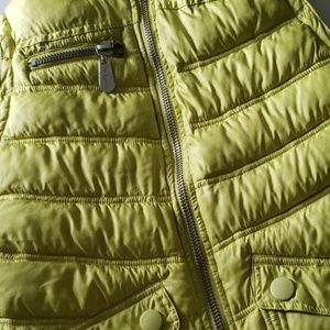 Neon Green Relativity Zip-up Puffed Vest